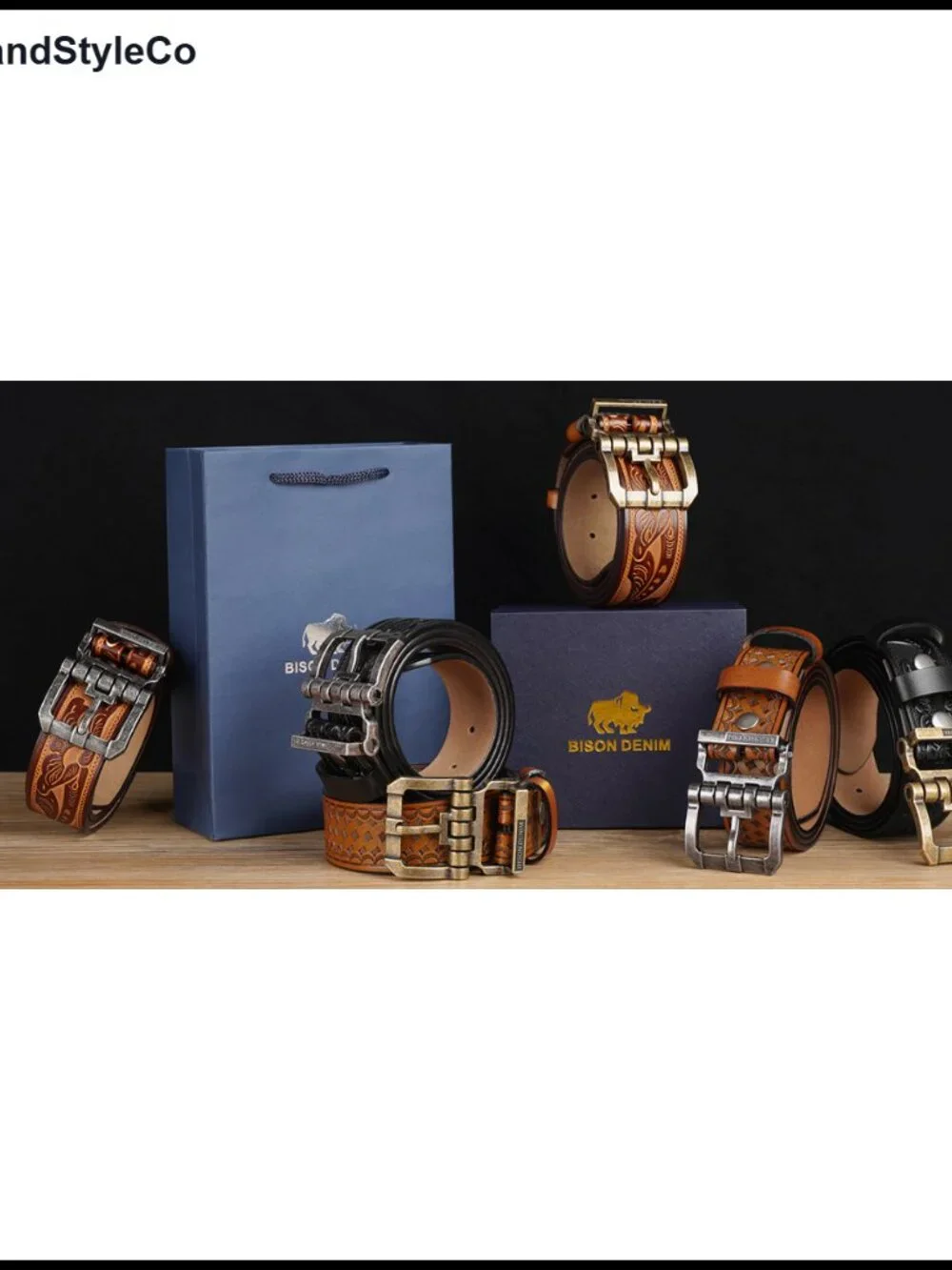 Western Cowboy Leather Belt for Men Women, Genuine Cowhide, Removable Snap